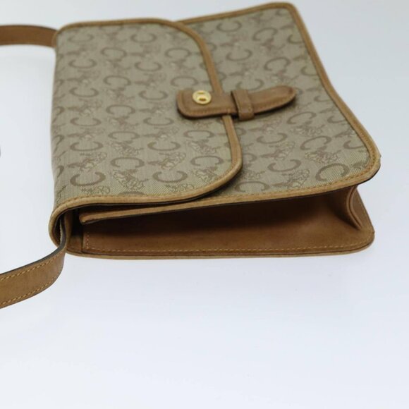 CELINE C Macadam Canvas Shoulder Bag Beige - Picture 4 of 16